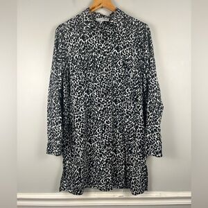 Coolibar black white Santorini tunic shirt upf+ 50 size medium